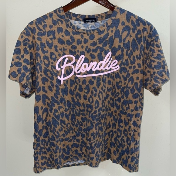 Zutter Tops - ZUTTER Blondie Leopard Tee Size Small
